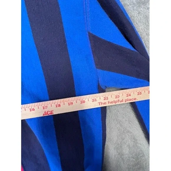 Lands' End Rugby Shirt Mens L Color Block Striped Long Sleeve‎ Collared Top